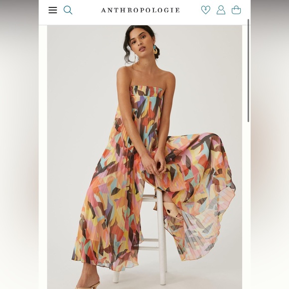 Ranna Gill chiffon boho jumpsuit for Anthropologie! New Size M - Picture 4 of 16